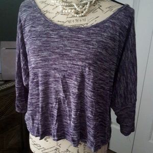 Purple Domain Sleeved Crop Top